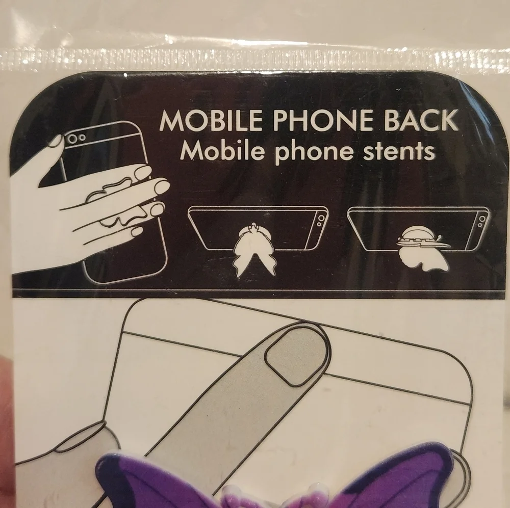 Brand New 2” Purple Butterfly Mobile Phone Back